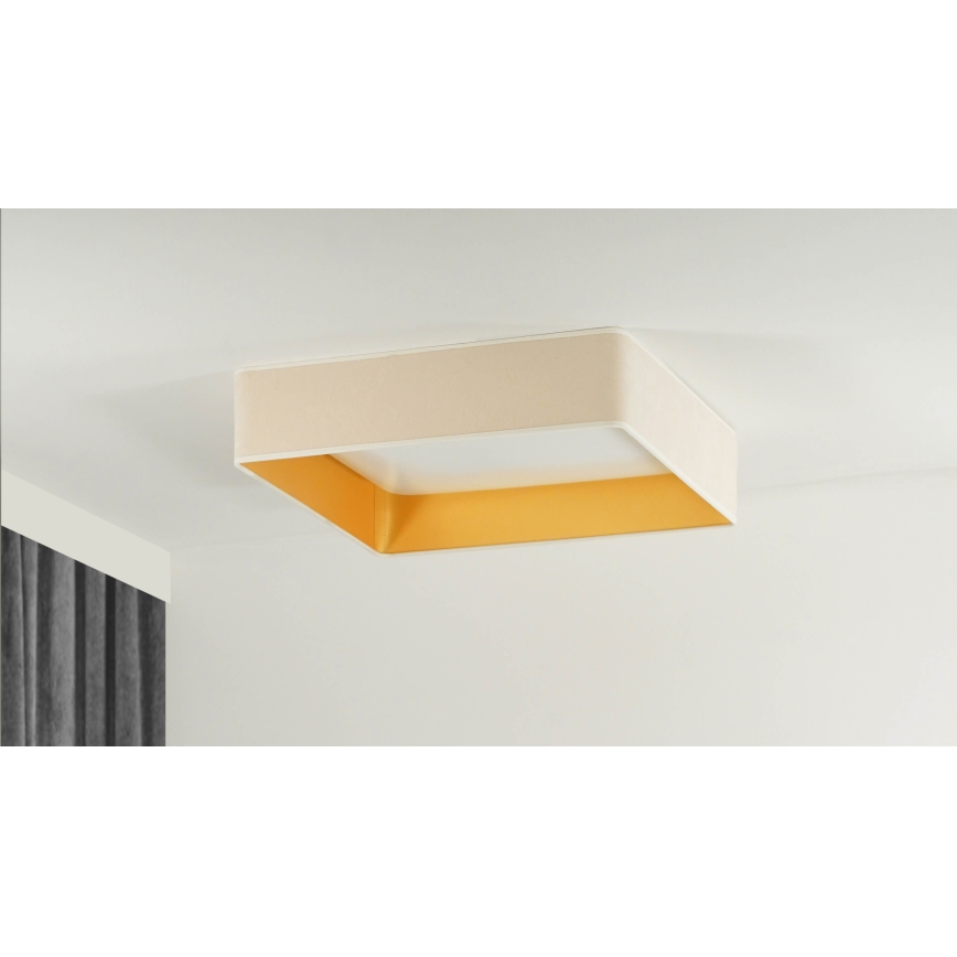 Brilagi - Himmennettävä LED-kattovalaisin VELVET SQUARE SMART LED/36W/230V 2700-6500K Wi-Fi Tuya + kauko-ohjaus kerma