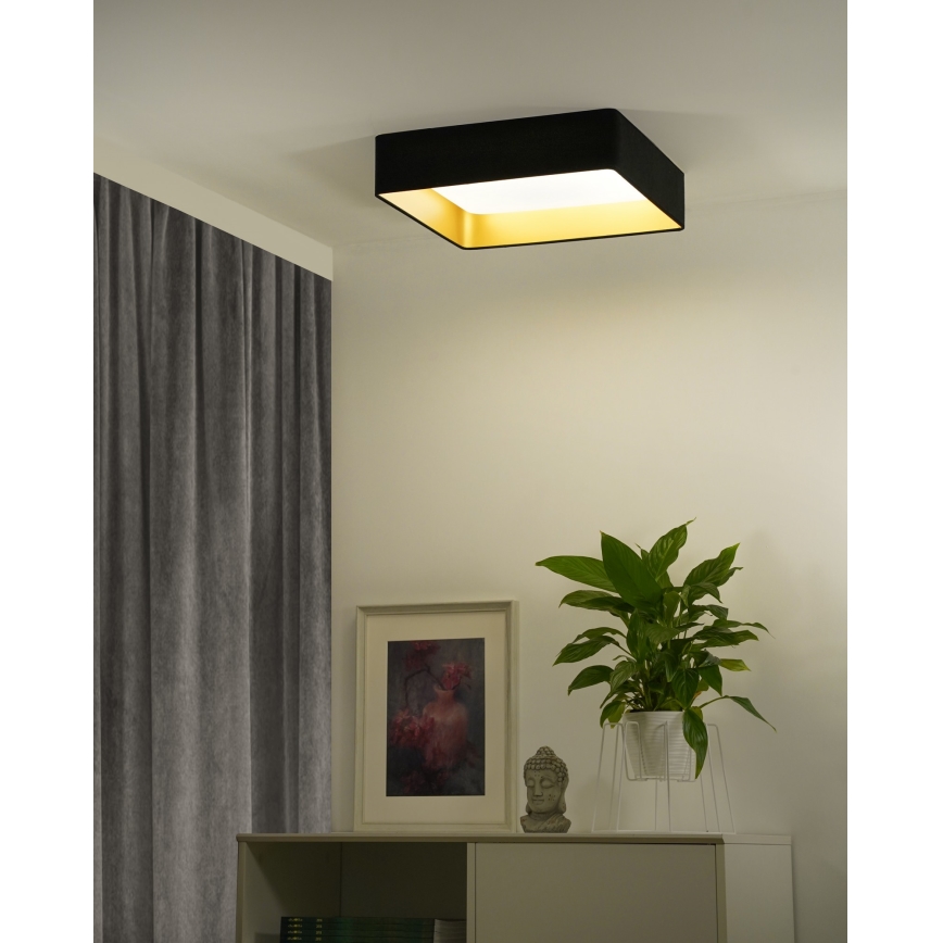 Brilagi - Himmennettävä LED-kattovalaisin VELVET SQUARE SMART LED/36W/230V 2700-6500K Wi-Fi Tuya + kauko-ohjaus musta