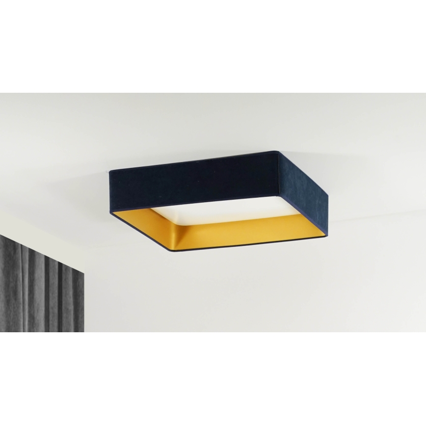 Brilagi - Himmennettävä LED-kattovalaisin VELVET SQUARE SMART LED/36W/230V 2700-6500K Wi-Fi Tuya + kauko-ohjaus tummansininen