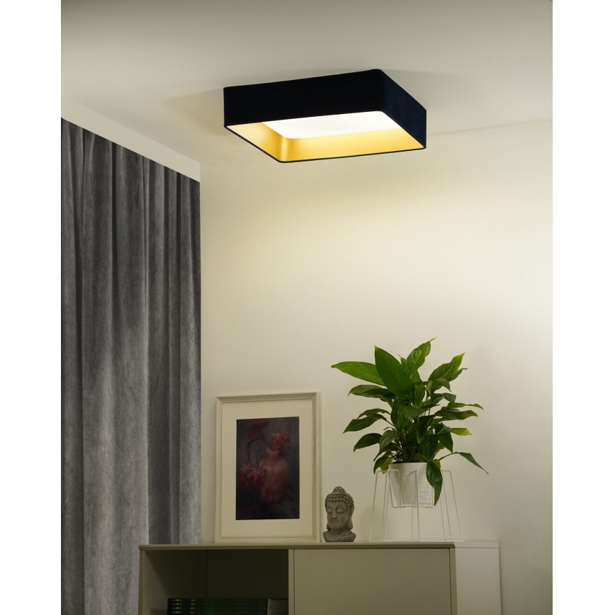 Brilagi - Himmennettävä LED-kattovalaisin VELVET SQUARE SMART LED/36W/230V 2700-6500K Wi-Fi Tuya + kauko-ohjaus tummansininen