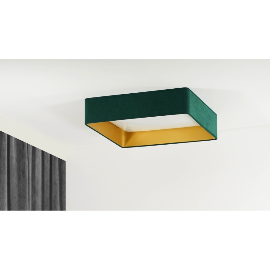 Brilagi - Himmennettävä LED-kattovalaisin VELVET SQUARE SMART LED/36W/230V 2700-6500K Wi-Fi Tuya + kauko-ohjaus vihreä
