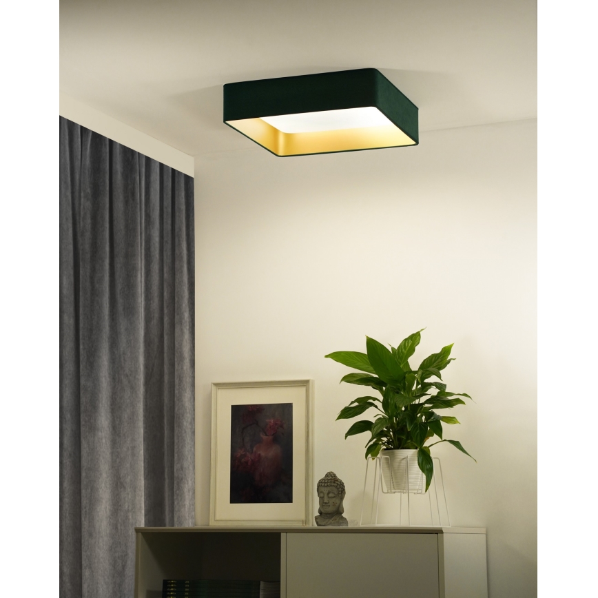 Brilagi - Himmennettävä LED-kattovalaisin VELVET SQUARE SMART LED/36W/230V 2700-6500K Wi-Fi Tuya + kauko-ohjaus vihreä
