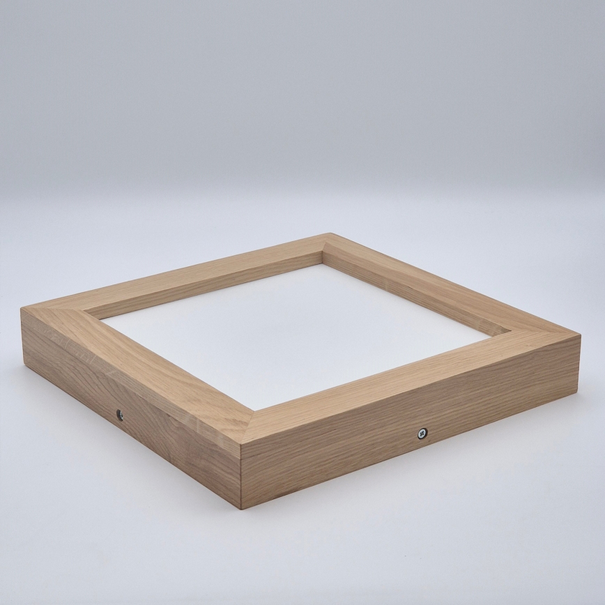 Brilagi - Himmennettävä kylpyhuoneen LED-kattovalaisin WOODY FRAME LED/24W/230V tammi 30x30 cm 3000-6000K IP44 + kauko-ohjaus