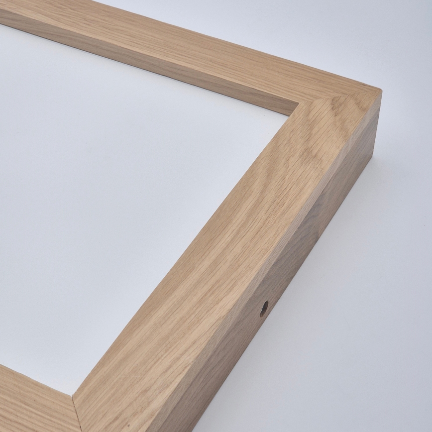 Brilagi - Himmennettävä kylpyhuoneen LED-kattovalaisin WOODY FRAME LED/24W/230V tammi 30x30 cm 3000-6000K IP44 + kauko-ohjaus