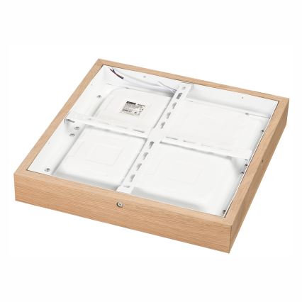 Brilagi - Himmennettävä kylpyhuoneen LED-kattovalaisin WOODY FRAME LED/24W/230V tammi 30x30 cm 3000-6000K IP44 + kauko-ohjaus