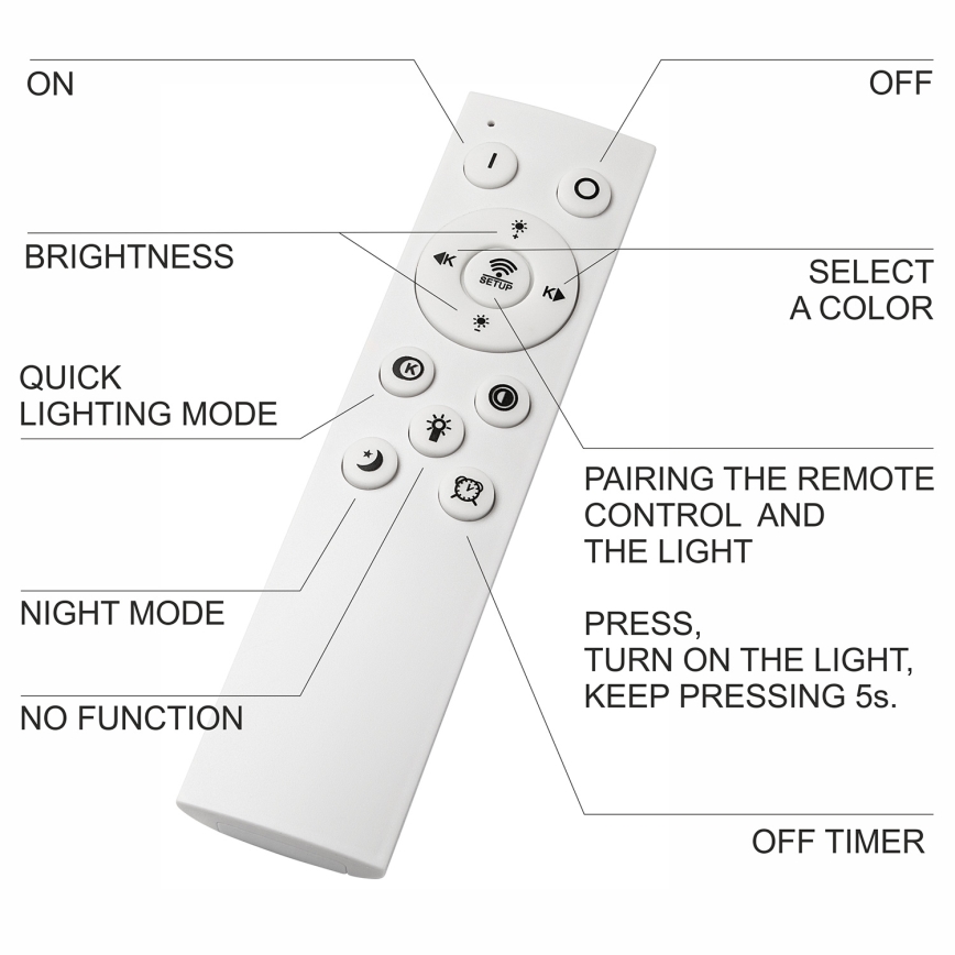 Brilagi - Himmennettävä kylpyhuoneen LED-kattovalaisin WOODY FRAME LED/24W/230V tammi 30x30 cm 3000-6000K IP44 + kauko-ohjaus