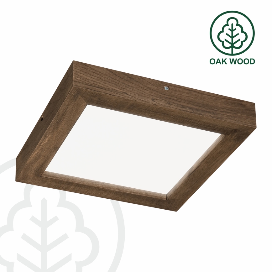 Brilagi - Himmennettävä kylpyhuoneen LED-kattovalaisin WOODY FRAME LED/24W/230V tammi 30x30 cm 3000-6000K IP44 + kauko-ohjaus