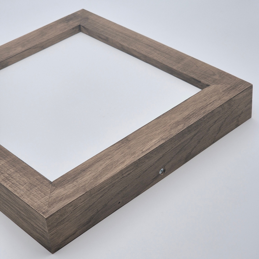 Brilagi - Himmennettävä kylpyhuoneen LED-kattovalaisin WOODY FRAME LED/24W/230V tammi 30x30 cm 3000-6000K IP44 + kauko-ohjaus