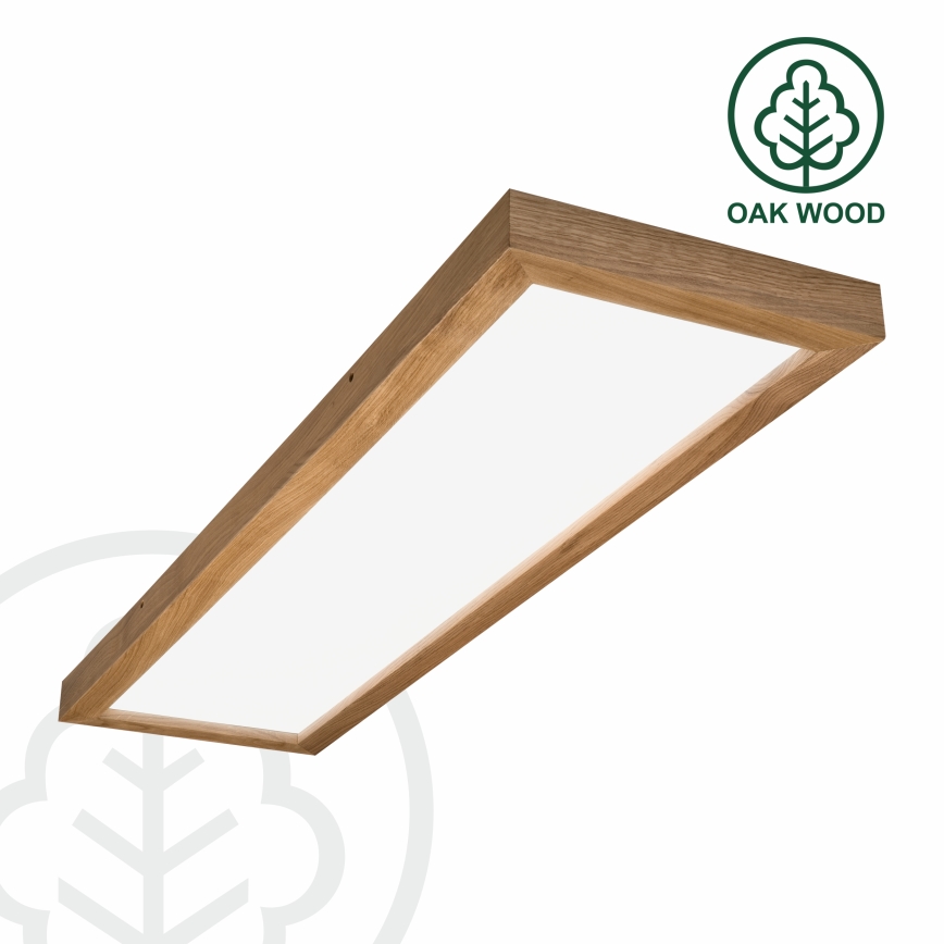 Brilagi - Himmennettävä kylpyhuoneen LED-kattovalaisin WOODY FRAME LED/50W/230V tammi 120x30 cm 3000-6000K IP44 + kauko-ohjaus