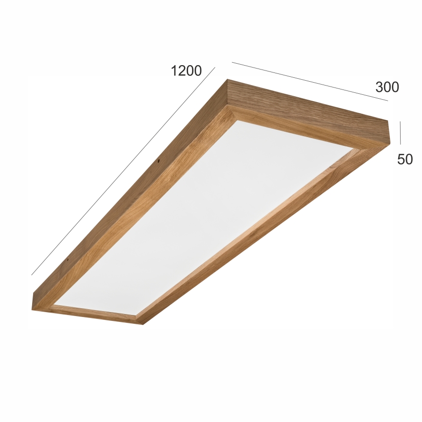 Brilagi - Himmennettävä kylpyhuoneen LED-kattovalaisin WOODY FRAME LED/50W/230V tammi 120x30 cm 3000-6000K IP44 + kauko-ohjaus