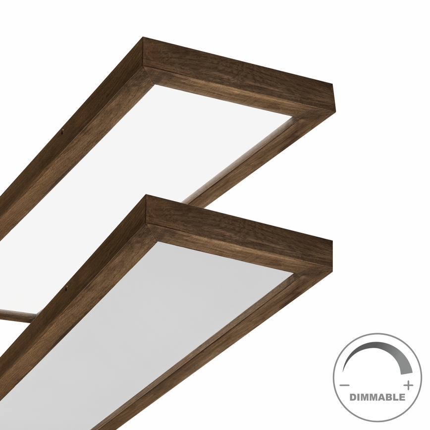 Brilagi - Himmennettävä kylpyhuoneen LED-kattovalaisin WOODY FRAME LED/50W/230V tammi 120x30 cm 3000-6000K IP44 + kauko-ohjaus