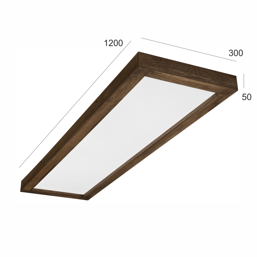 Brilagi - Himmennettävä kylpyhuoneen LED-kattovalaisin WOODY FRAME LED/50W/230V tammi 120x30 cm 3000-6000K IP44 + kauko-ohjaus