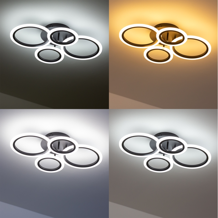 Brilagi - LED-himmennyskattokruunu ORBITS LED/50W/230V 3000-6500K antrasiitti + kauko-ohjaus
