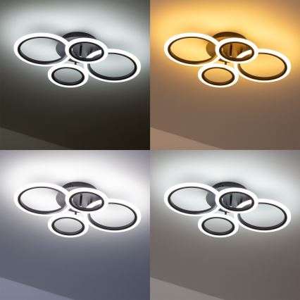 Brilagi - LED-himmennyskattokruunu ORBITS LED/50W/230V 3000-6500K + kauko-ohjaus
