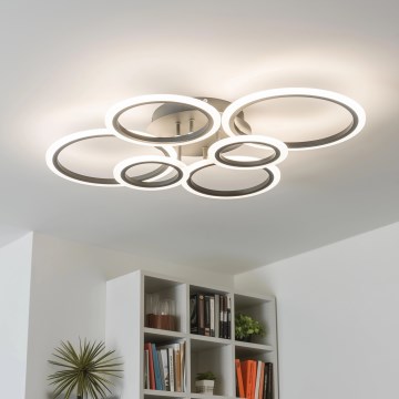 Brilagi - LED-himmennyskattokruunu ORBITS LED/85W/230V 3000-6500K antrasiitti + kauko-ohjaus