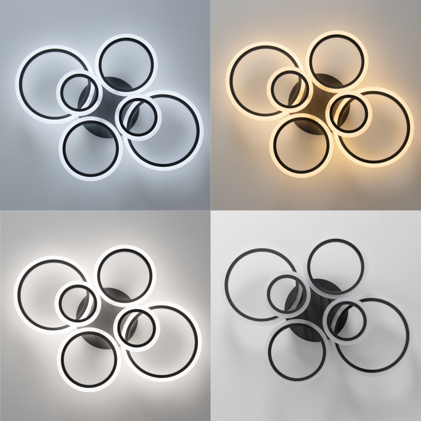 Brilagi - LED-himmennyskattokruunu ORBITS LED/85W/230V 3000-6500K antrasiitti + kauko-ohjaus
