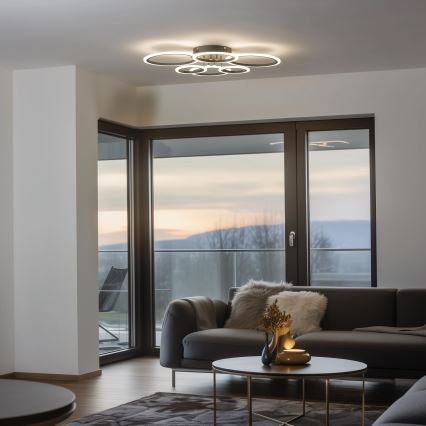 Brilagi - LED-himmennyskattokruunu ORBITS LED/85W/230V 3000-6500K antrasiitti + kauko-ohjaus