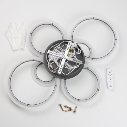 Brilagi - LED-himmennyskattokruunu ORBITS LED/85W/230V 3000-6500K antrasiitti + kauko-ohjaus