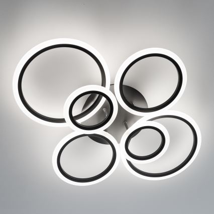 Brilagi - LED-himmennyskattokruunu ORBITS LED/85W/230V 3000-6500K musta + kauko-ohjaus