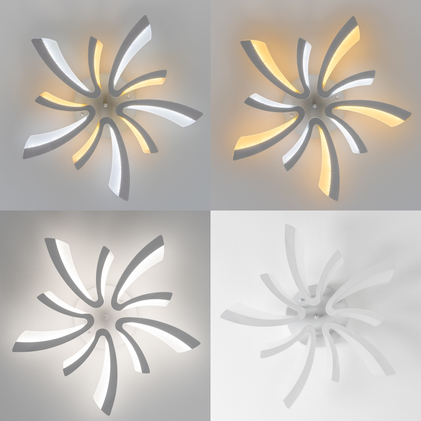 Brilagi - LED-himmennyskattokruunu TWIST LED/55W/230V 3000-6500K valkoinen + kauko-ohjaus