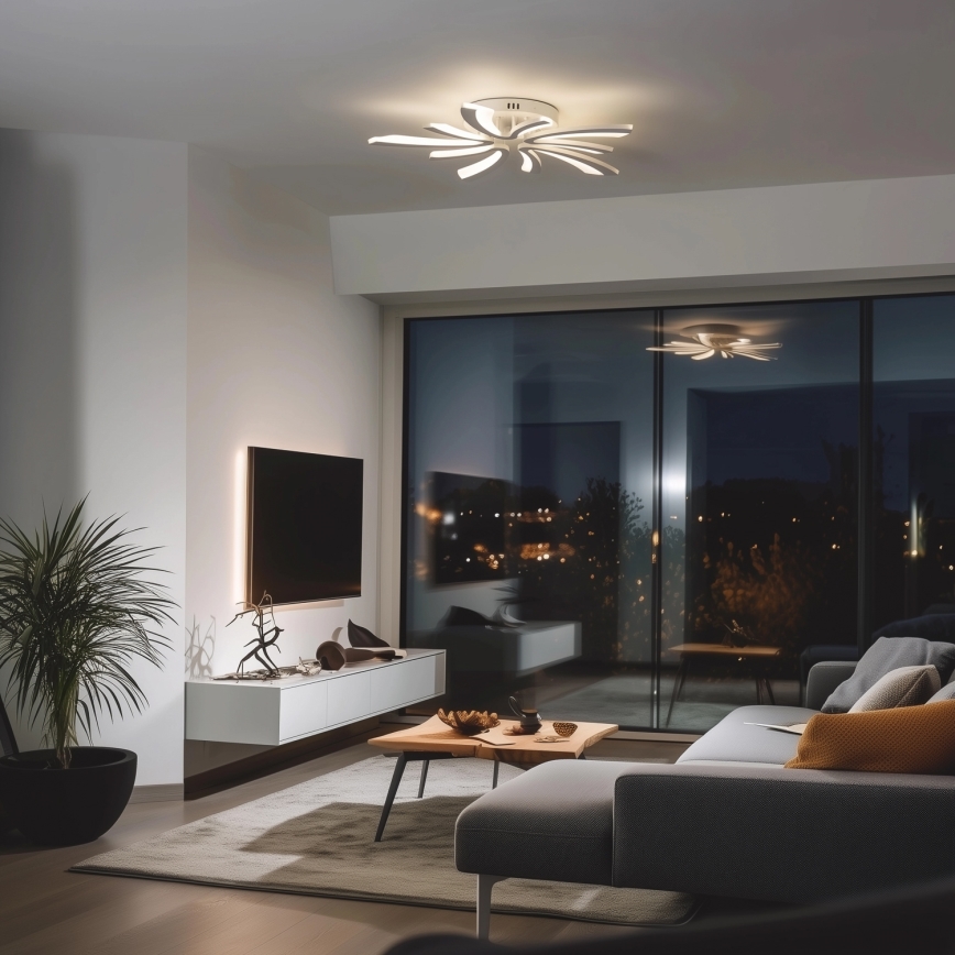 Brilagi - LED-himmennyskattokruunu TWIST LED/55W/230V 3000-6500K valkoinen + kauko-ohjaus