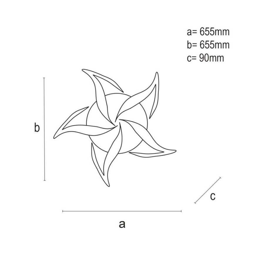 Brilagi - LED-himmennyskattokruunu TWIST LED/55W/230V 3000-6500K valkoinen + kauko-ohjaus