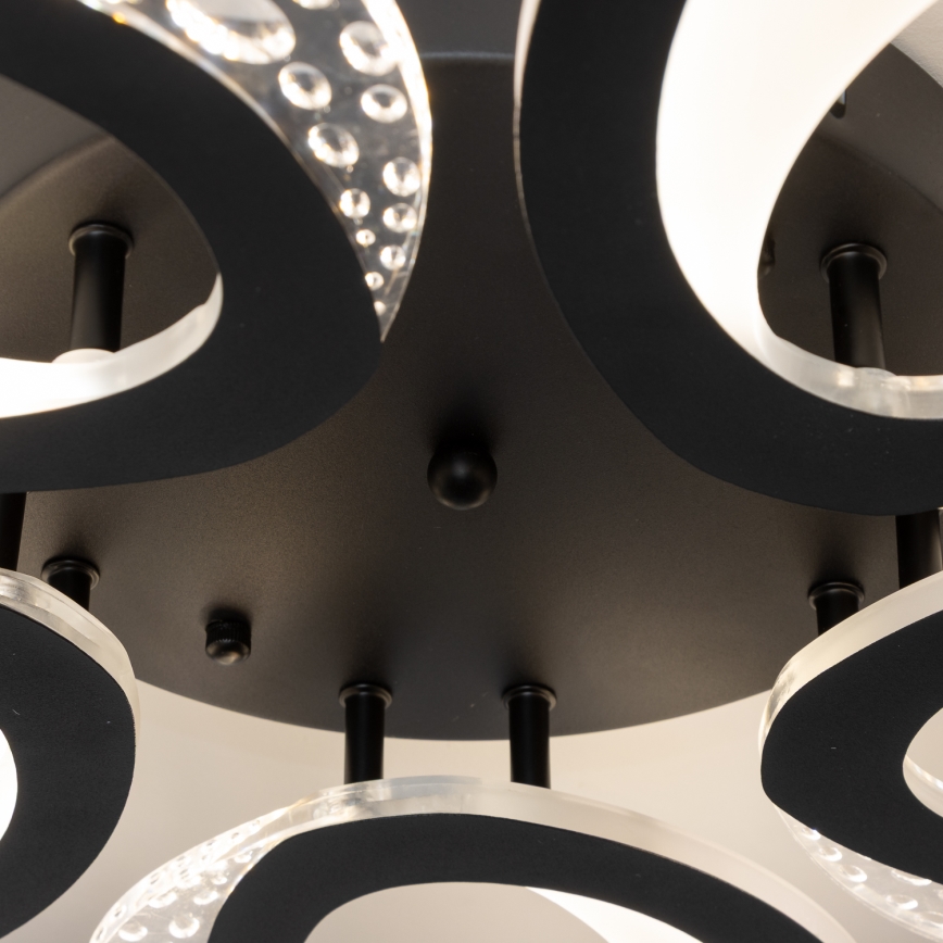 Brilagi - LED-himmennyskattokruunu TWIST LED/65W/230V 3000-6500K musta + kauko-ohjaus