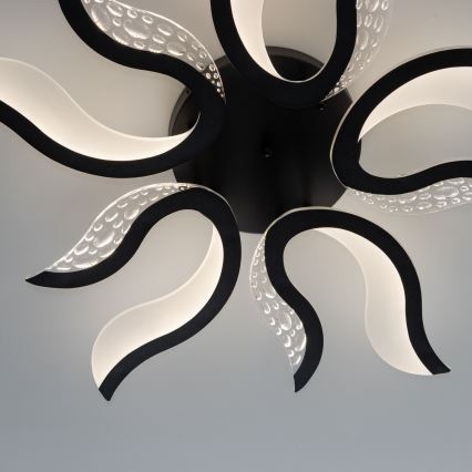 Brilagi - LED-himmennyskattokruunu TWIST LED/65W/230V 3000-6500K musta + kauko-ohjaus