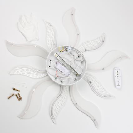 Brilagi - LED-himmennyskattokruunu TWIST LED/65W/230V 3000-6500K valkoinen + kauko-ohjaus