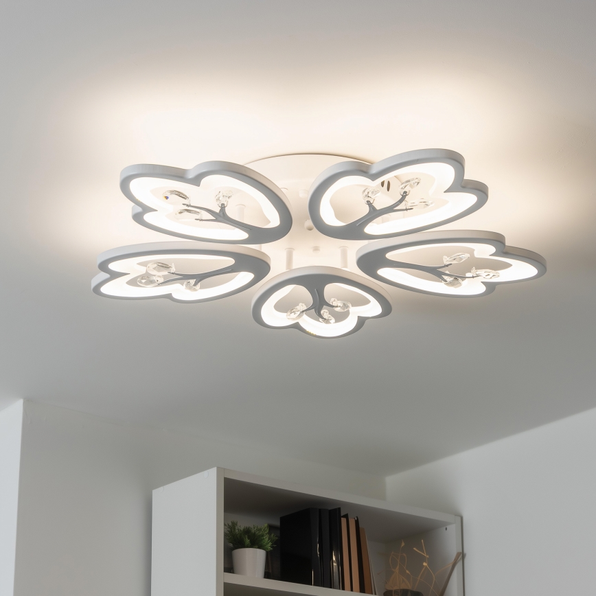 Brilagi - LED-himmennyskattokruunu TWIST LED/80W/230V 3000-6500K valkoinen + kauko-ohjaus