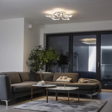 Brilagi - LED-himmennyskattokruunu TWIST LED/80W/230V 3000-6500K valkoinen + kauko-ohjaus