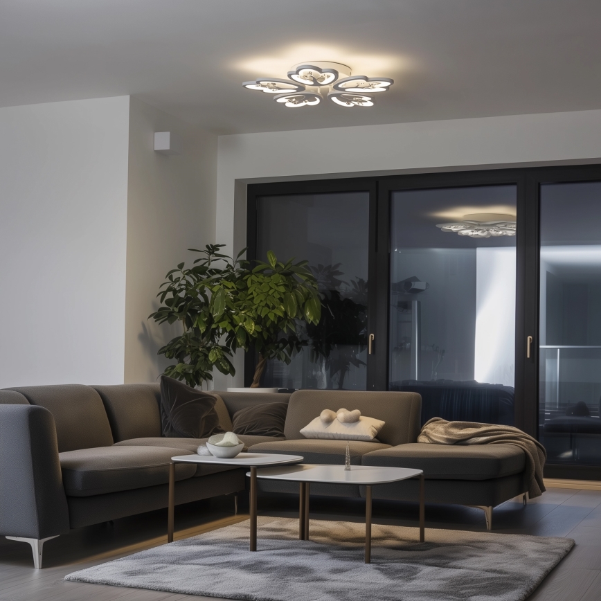 Brilagi - LED-himmennyskattokruunu TWIST LED/80W/230V 3000-6500K valkoinen + kauko-ohjaus