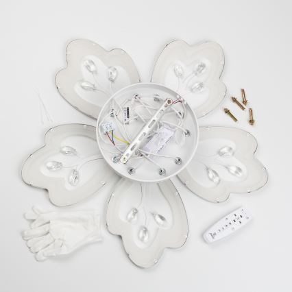 Brilagi - LED-himmennyskattokruunu TWIST LED/80W/230V 3000-6500K valkoinen + kauko-ohjaus