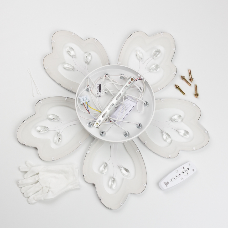 Brilagi - LED-himmennyskattokruunu TWIST LED/80W/230V 3000-6500K valkoinen + kauko-ohjaus