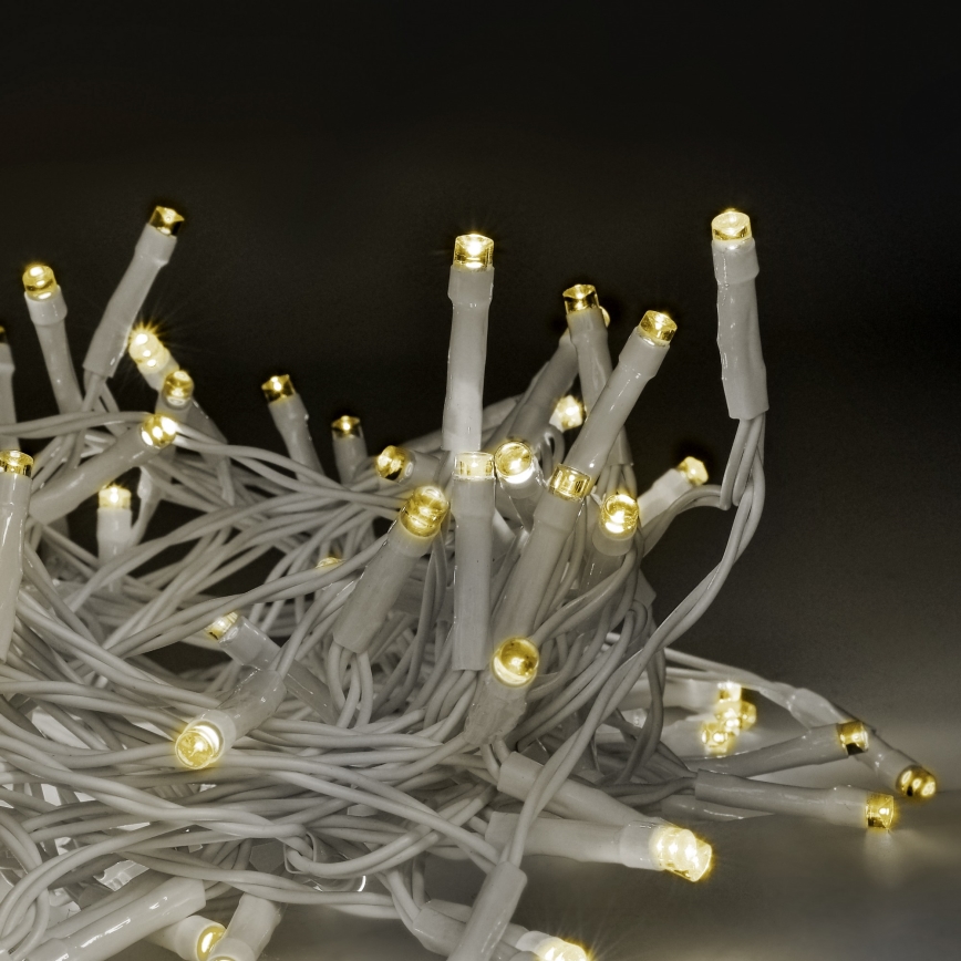Brilagi - LED-joulu-ulkoketju 120xLED/8 toiminnot/3xAA 9,5m valkoinen IP44 lämpimänvalkoinen + kauko-ohjaus