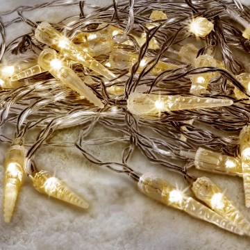 Brilagi - LED Jouluketju ulkokäyttöön 50xLED/8 toimintoa/3xAA 8m IP44 lämmin valkoinen