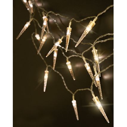 Brilagi - LED Jouluketju ulkokäyttöön 50xLED/8 toimintoa/3xAA 8m IP44 lämmin valkoinen