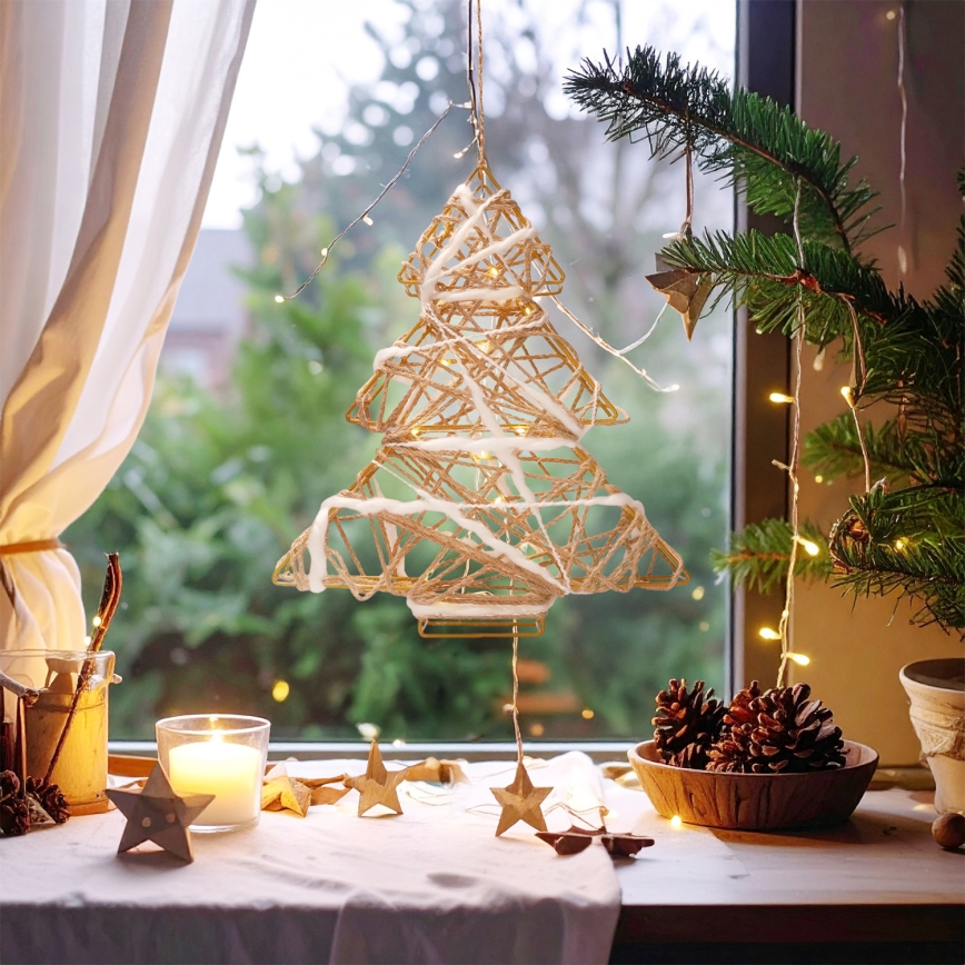 Brilagi - LED-joulukoriste LED/2xAA 34x31 cm kuusi