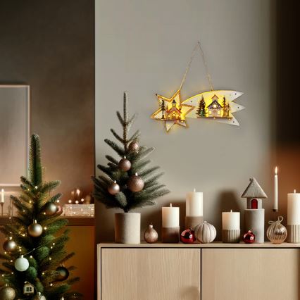 Brilagi - LED-joulukoriste LED/2xAA komeetta