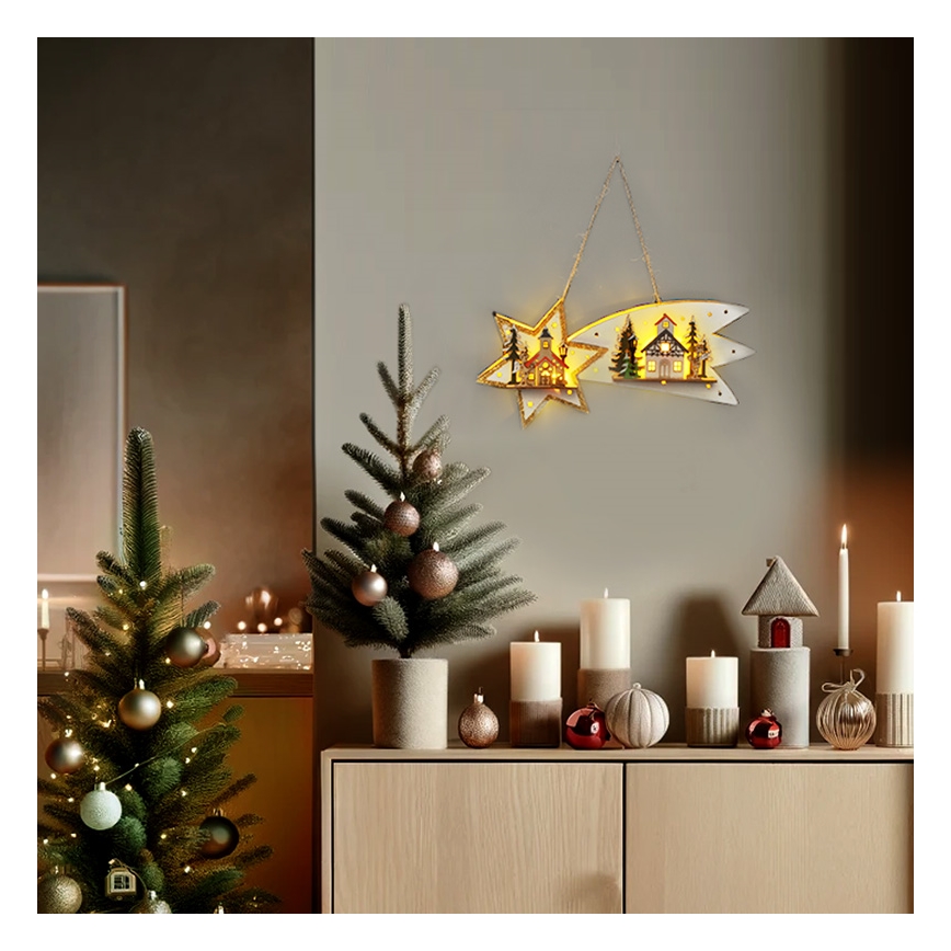 Brilagi - LED-joulukoriste LED/2xAA komeetta