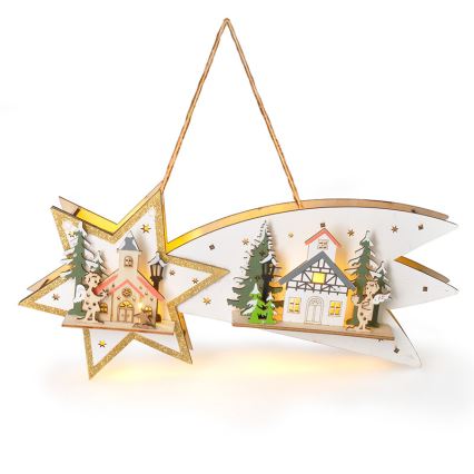 Brilagi - LED-joulukoriste LED/2xAA komeetta