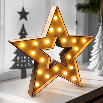 Brilagi - LED-joulukoriste LED/2xAA tähti