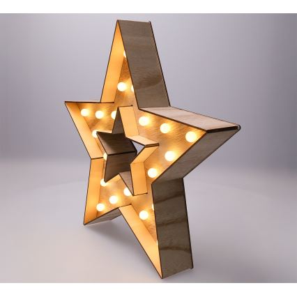 Brilagi - LED-joulukoriste LED/2xAA tähti