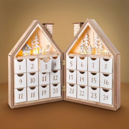 Brilagi - LED-joulukoriste LED/2xAAA adventtikalenteri