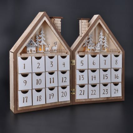 Brilagi - LED-joulukoriste LED/2xAAA adventtikalenteri