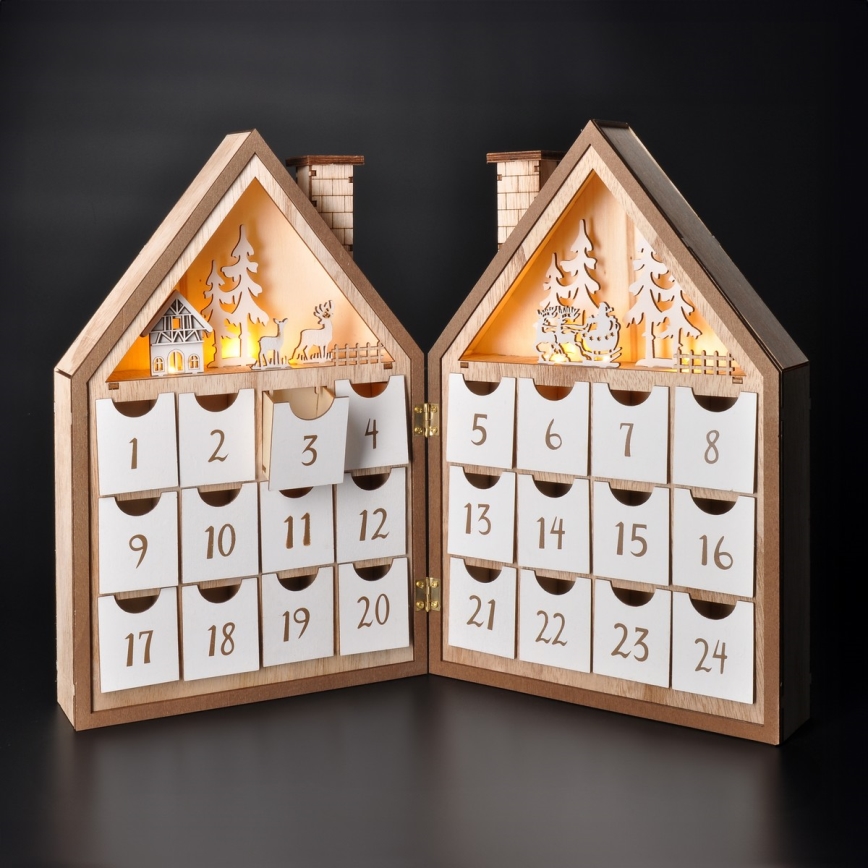 Brilagi - LED-joulukoriste LED/2xAAA adventtikalenteri