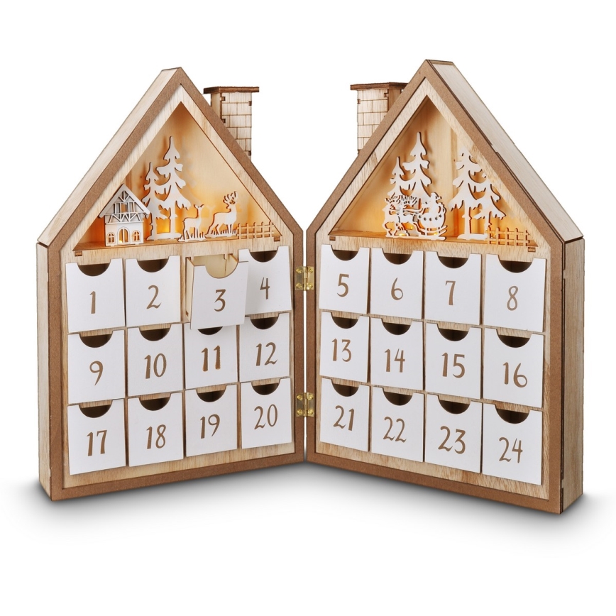 Brilagi - LED-joulukoriste LED/2xAAA adventtikalenteri
