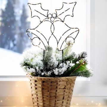 Brilagi - LED-joulukoriste LED/3xAA IP44 kellokoristeet