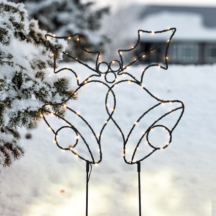 Brilagi - LED-joulukoriste LED/3xAA IP44 kellokoristeet