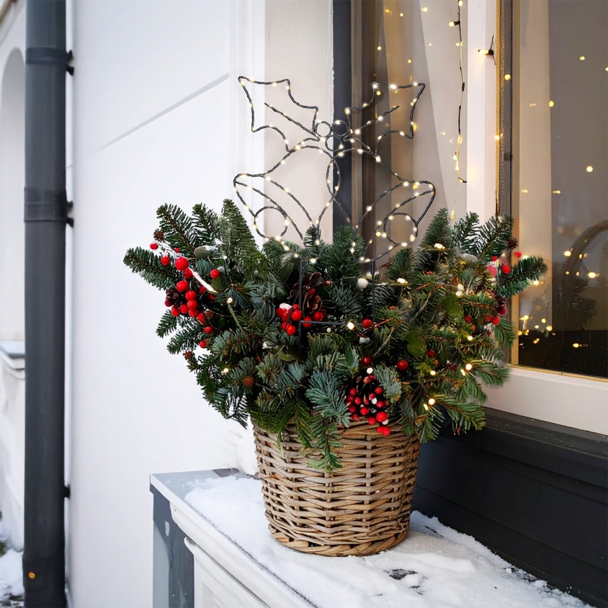 Brilagi - LED-joulukoriste LED/3xAA IP44 kellokoristeet